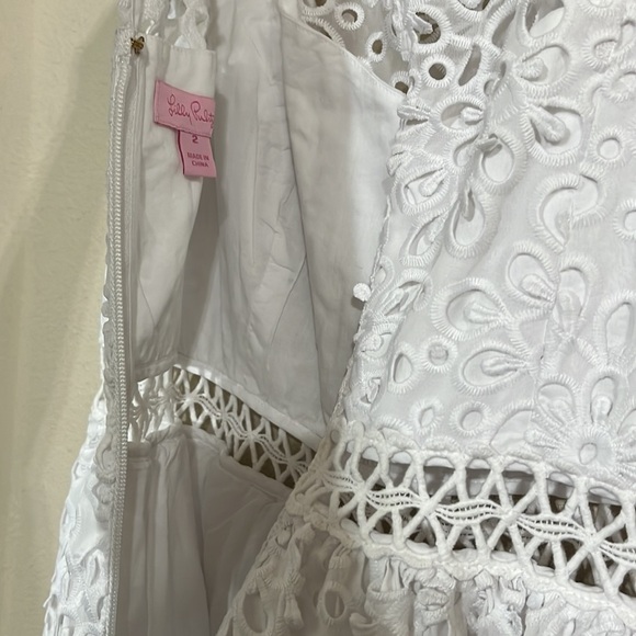 Lily Pulitzer white summer dress beach vacation resort cocktail sauce 2 - Picture 6 of 7
